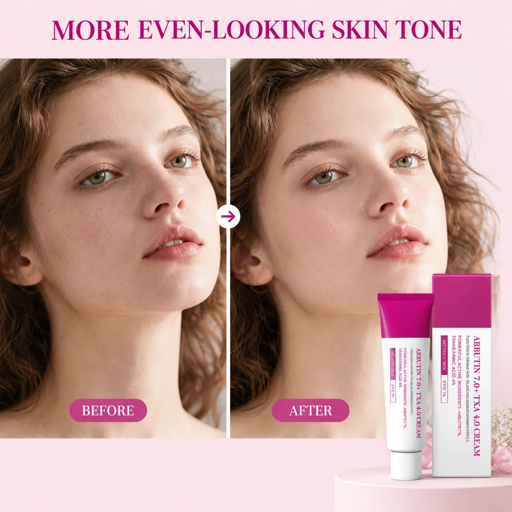 Arbutin TXA Face Cream Moisturizer Evens Skin Tone Deep Moisturizing Lightweight Hydrating for Women Men All Skin Types Daily Ca