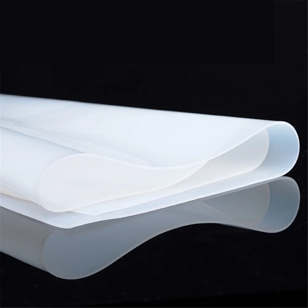 Silicone Rubber Sheet 100X100mm 200X200mm 500X500mm Translucent Plate Mat High Temperature Resistance Rubber Flat Gasket Pad