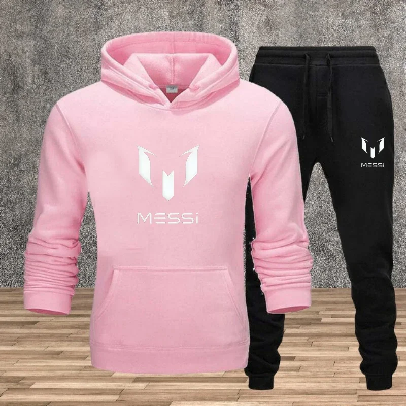 

Men's sportswear sets, drawstring hooded long-sleeved tops, elastic waist pants sets, fitness sets, sportswear casual wear