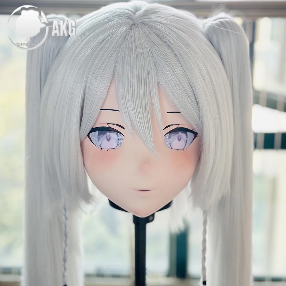 

(AL300) Customize Character Crossdress Female/Girl Resin Half/Full Head With Lock Cosplay Japanese Anime Game Role Kigurumi Mask