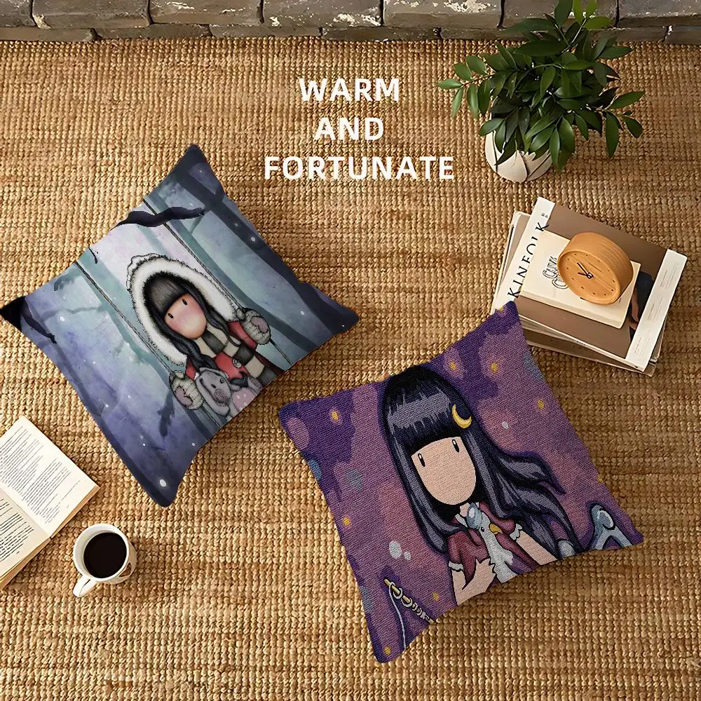 Cute Gorjusses Cartoon S-Santoro Cushion Cover Pillowcase Upholstery Sofa Throw Pillow Home Decor Pillowcas
