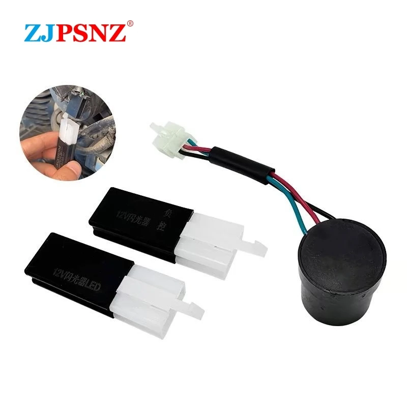 

Turn Signal Flasher Relay 12V 48V 64V 2Wires 3Pins Round Blinker Turn Light Signals Relay Buzzer Relay Indicator LED Flasher