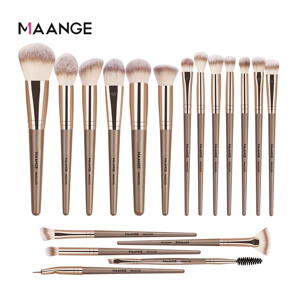 MAANGE Makeup Brushes Set 6-18Pcs Cosmetic Powder Eye Shadow Foundation Blush Blending Make Up Brush Professional Beauty Tools