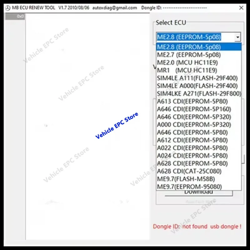 Hot For Mercedes/MB ECU RENEW TOOL V1.7 Make used ECU Clean  Auto Binding Program for Resetting the ECU Support ME9.7 MR ME2.0