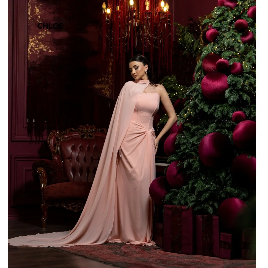 

Custom Made Elegant Dresses Woman Sleeveless Wedding Party Dress Woman 2025 Luxury Evening Dress Line A Shawl Prom Gown Women
