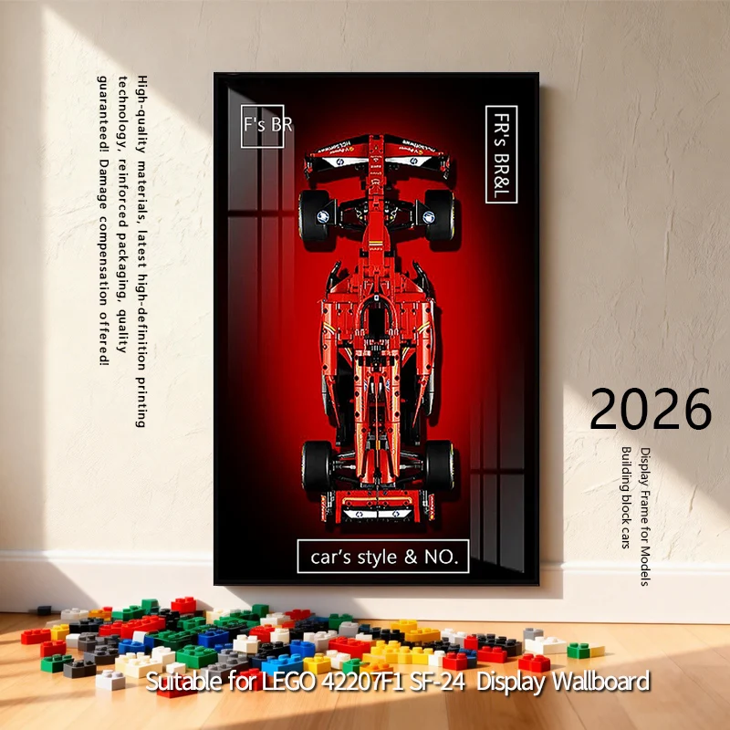 

2026 NEW Wall Mount Display box Display Wallboard suitable for LEGO 42207F1 SF-24 building block car model Photo Frame