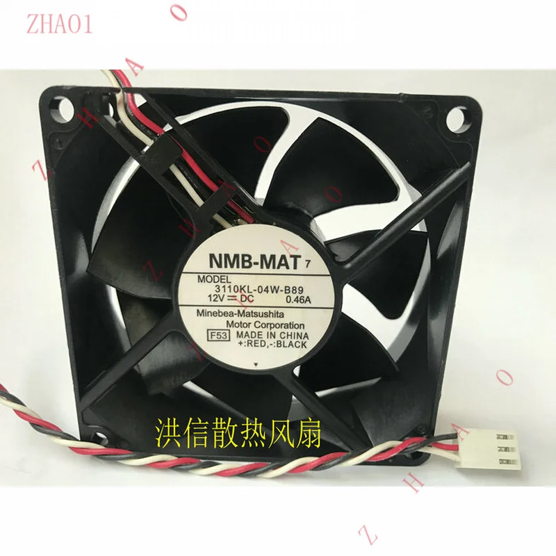 Z   1pcs  for  NMB 3110KL-04W-B89 DC12V 0.46A 8025 cooling fan 3pin