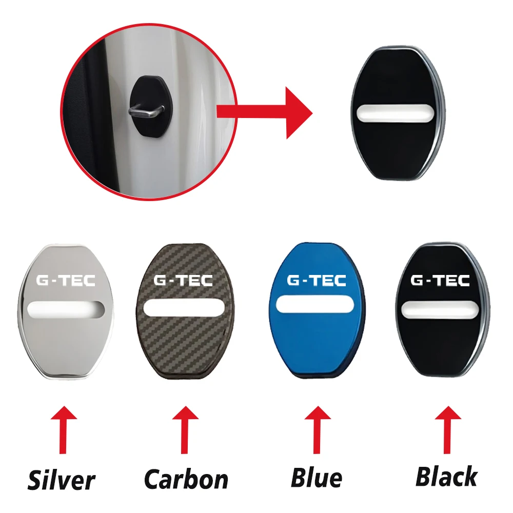 Stainless Steel Car Door Lock Buckle Trim Anti-Collision Protective for Skoda SCALA Monte Carlo G-TEC SCALA TSI Launch Edition