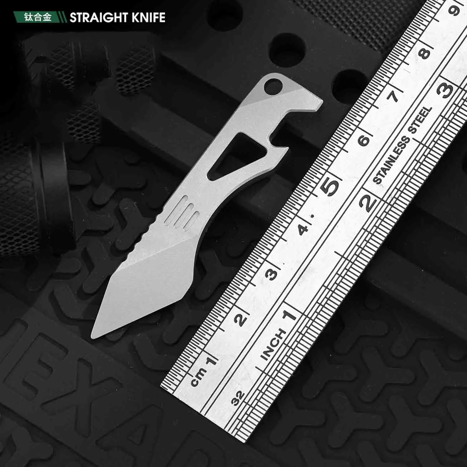 60mm Mini Titan-Brecheisen Schlüsselanhänger EDC Multifunktions-Öffner Gadget Schlüsselanhänger Hebelwerkzeug Flaschenöffner – Detail 5