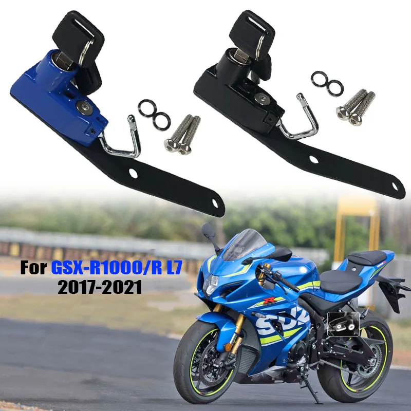 

For SUZUKI GSX-R1000/R L7 GSXR1000 2017-2021 2020 Helmet Lock Kit Mount Hook Side Security Anti-theft with 2 Keys Motorcycle