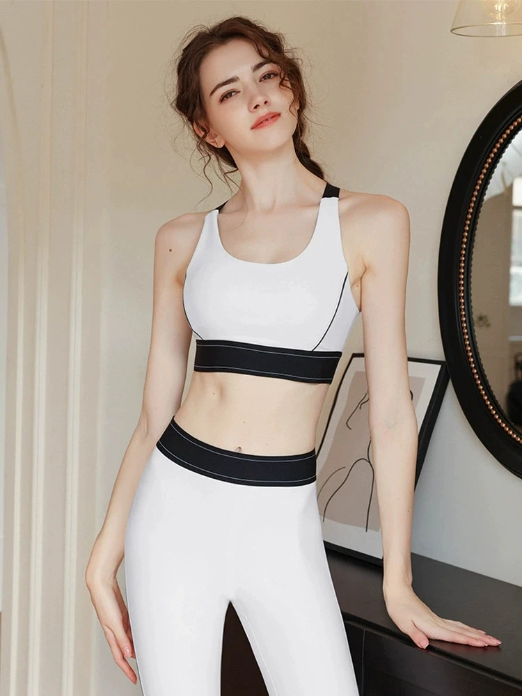 

AIAI Lemon Brand Design Women Sports Yoga Sets Fitness Clothing Fitness Pants Sets Underwear Tight Training Pants Bottom Pants