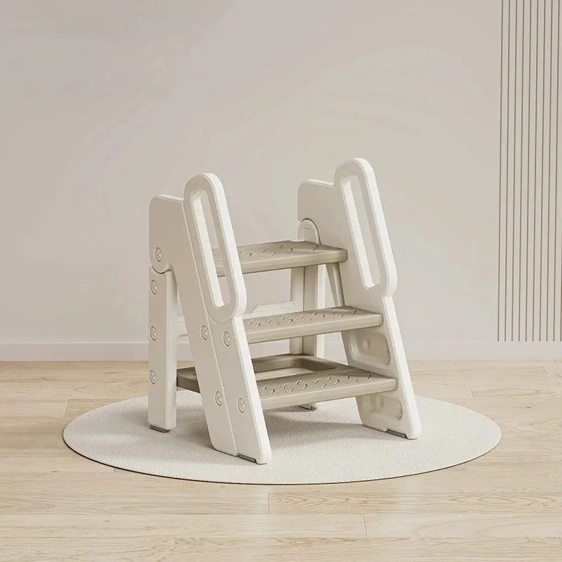 3-Step Bathroom Stool Children's Step Stool Kids Foldable Stool With Handles Anti-slip For Kids Toddler Non-slip Ladder