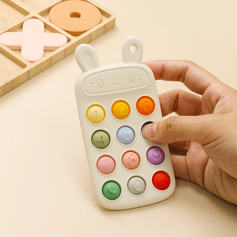 Mordedores de silicona con forma de conejo de dibujos animados para bebé, sin BPA, diseño de oso bonito, juguetes para la dentición para bebés, mordedor de lactancia, cosas para bebés