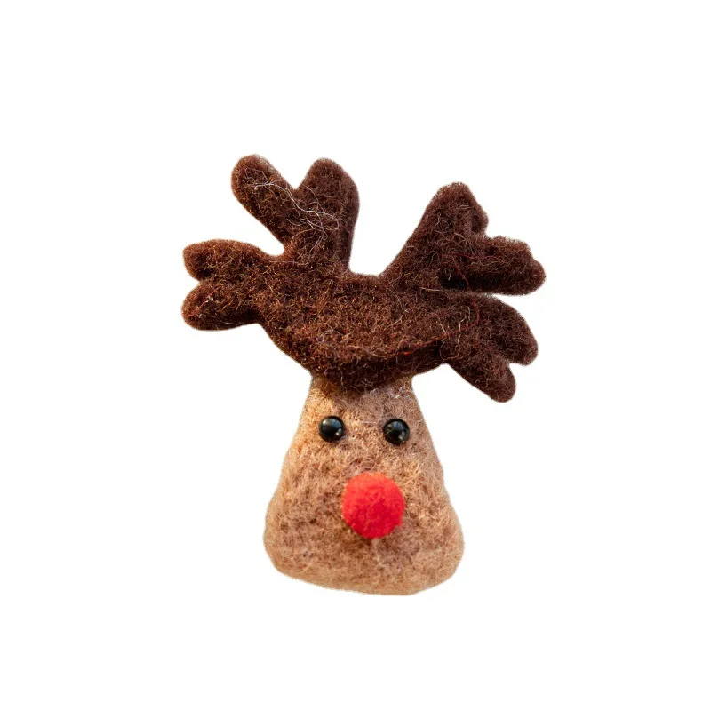 Christmas Decorations Creative Christmas Tree Cartoon Elk Felt Pendant DIY Material Small Doll Christmas Gift