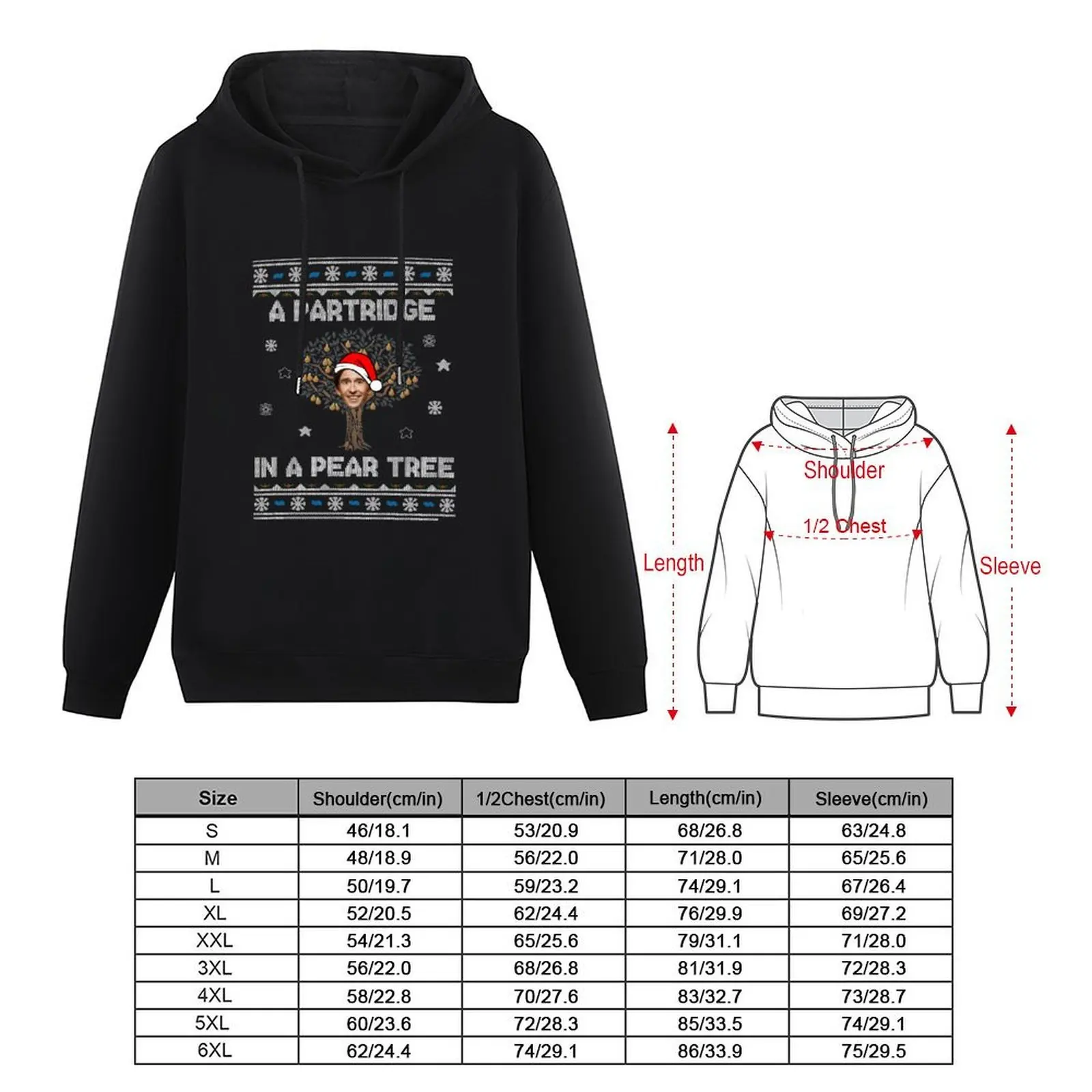 Alan Partridge In A Pear Tree Christmas Hoodie korean style clothes autumn clothes men's coat hooded shirt autumn hoodie