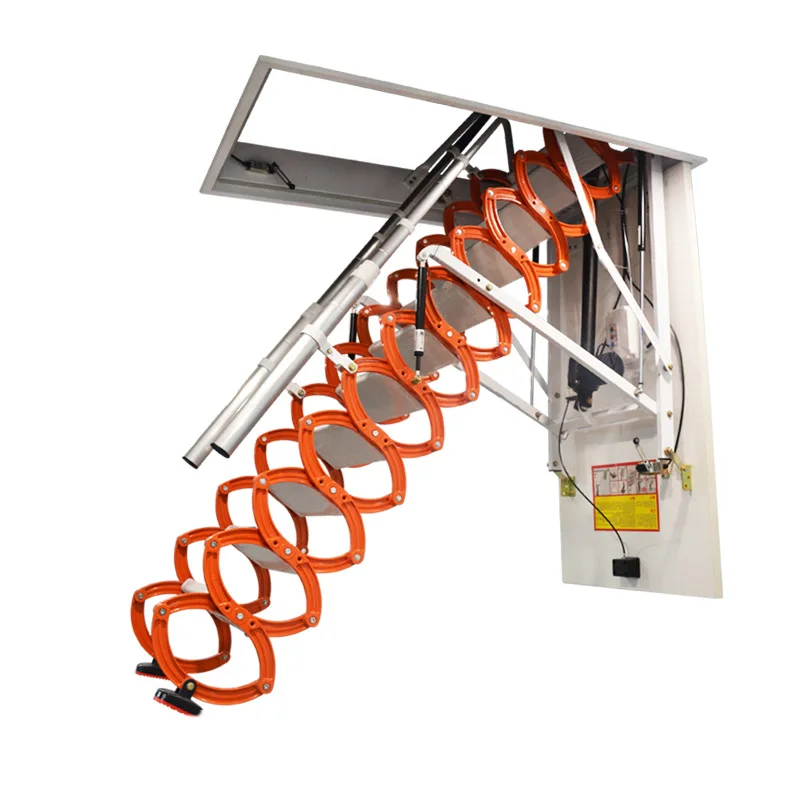 Factory Direct Heavy Duty Motorized Remote Control Automatic Electric Lift Attic Ladder