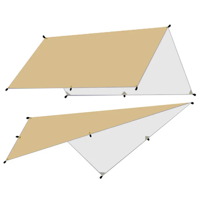 Toldo de 5x3m, 4x3m, 3x3m, lona impermeable, sombra de tienda, dosel de jardín ultraligero, sombrilla para acampar al aire libre, refugio solar para playa turística