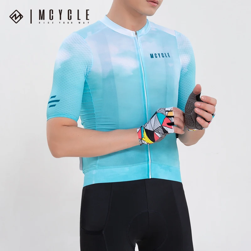 Mcycle Wholesale Cycling Bicycle Clothing Wear Compression Mountain Bike Jersey Shirt Top Short Sleeve Cycling Jersey Men