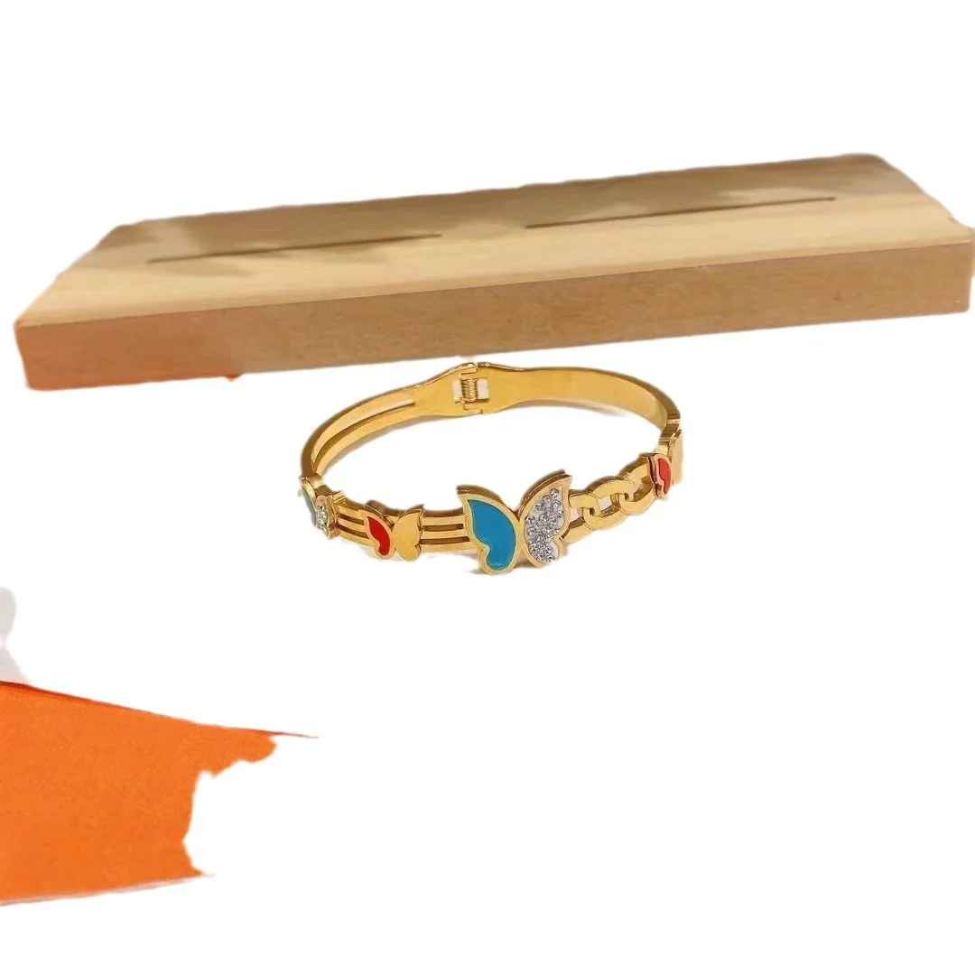 Vlinder open armband Dames ins diamantkleurige schelparmband armband