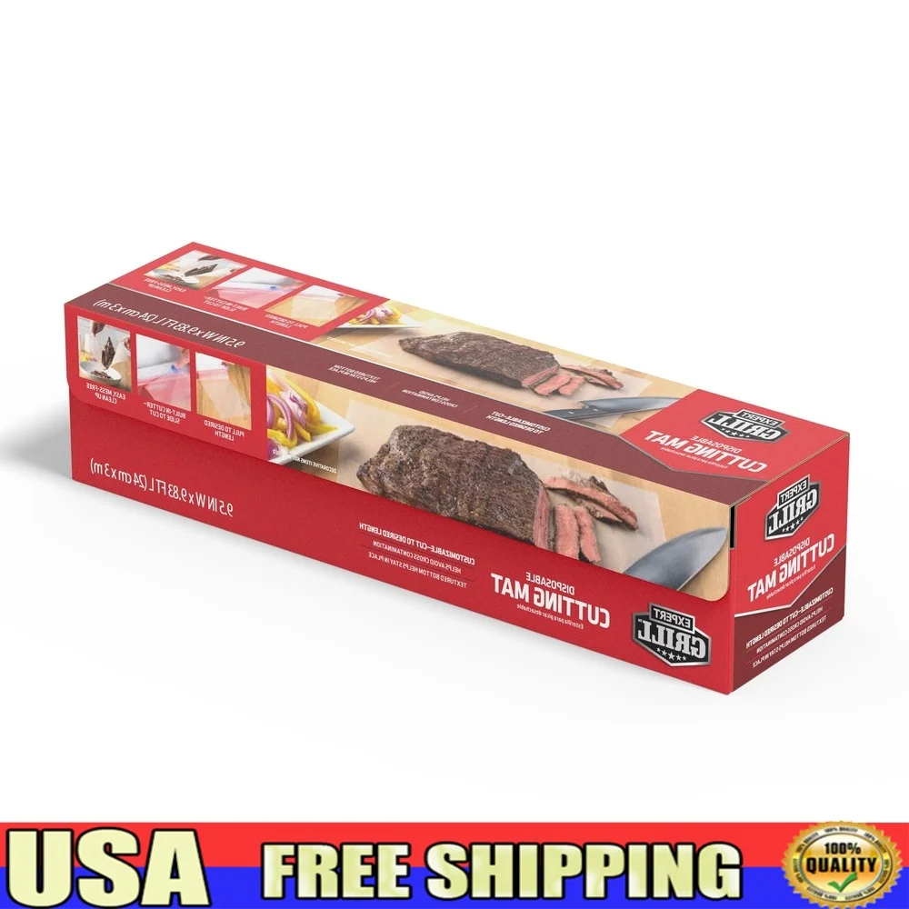 

Одноразовая пластиковая разделочная доска, регулируемая длина, санитарная, без грязи, текстурированная, нескользящая поверхность, идеальная кулинария, кемпинг