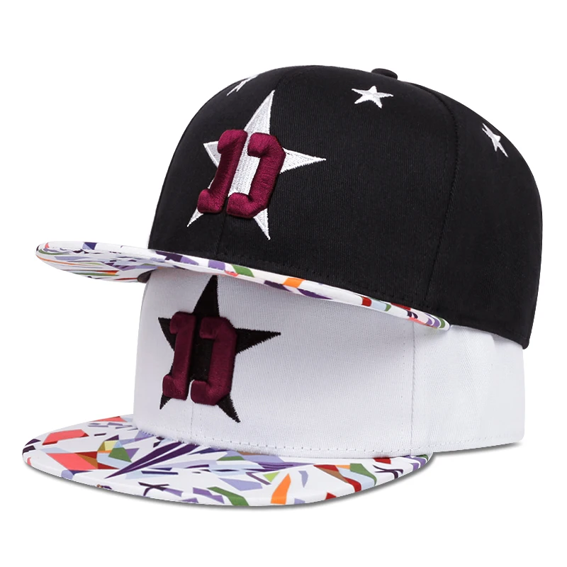 Hip Hop Baseball Cap Men Original Caps Fashion Star Embroidery New Design Snapback Hats For Men Flat Visor Cotton Golf Cap Male