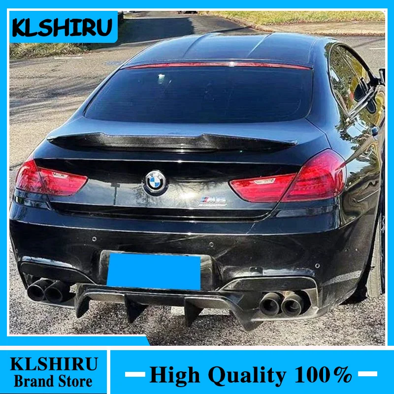 For BMW 6 Series F06 F12 4-door 2-door PSM Style Carbon Fiber Trunk Spoiler Wing 640i 640d 650i