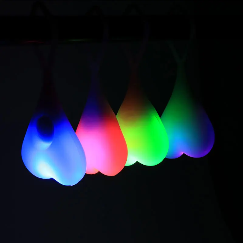 1PCS  Egg Lights, Outdoor Backpack Lights, Hanging Lights, Pulsating Heart Bikes, Taillights, Riding Lights, LED Silicone