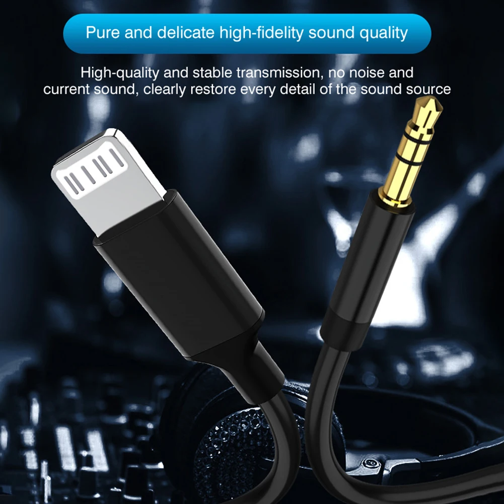 Aux Audio Cable For Iphone 14 Pro 13 8 Pin To 3 5 MM Jack Adapter For iPhone 12 11 12mini Xs Max Xr 8 3.5mm Audio Splitter Cabel