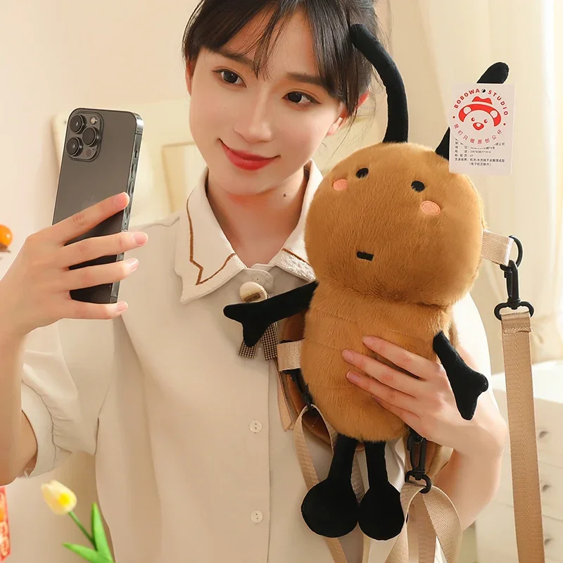 新しい面白い漫画ゴキブリぬいぐるみバックパックかわいい快適な実用的な大容量の外出バックパック子供のためのクリエイティブ素敵なギフト