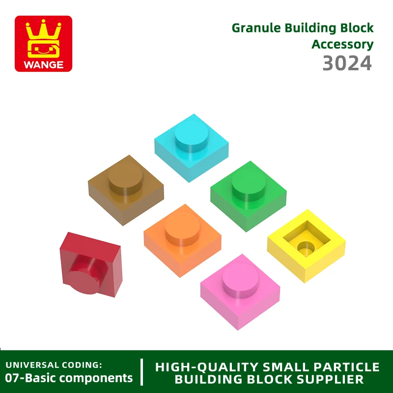 Wange 588Pcs/Lot 3024 1x1 Short 1-Hole Building Blocks Classic Base Parts Compatible with Bricks Children Toys Assembly Gift Box