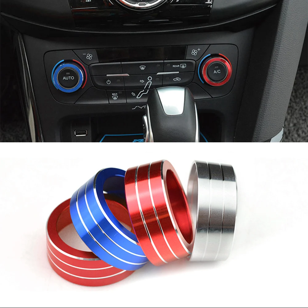 For Ford Focus 2015-2018 ST RS Wagon Kuga/Escape 2017-2019 Car AC Heat Control Switch Trim Ring Cover Accessories