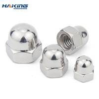 1/10pcs M3 M4 M5 M6 M8 M10 M12 M14 M16 304 A2-70 Stainless Steel Hex Hexagon Short Low Thin Cap Acorn Nut Cover Blind Nut DIN917