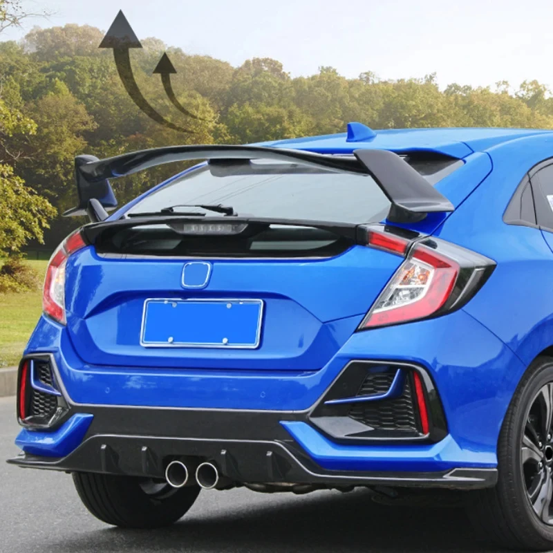 High Quality Type R Style Large Rear Roof Spoiler Tail Lip Modification Accessories 10th Gen Hatchback 2018-2021