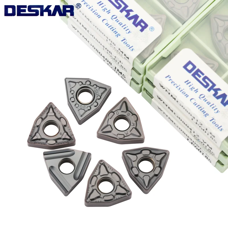 

DESKAR inserts WNMG080404 WNMG080408 WNMG080412 HA MA MQ MS CF CV LM JMS VM MS LM L-S Processed stainless steel WNMG lathe blade