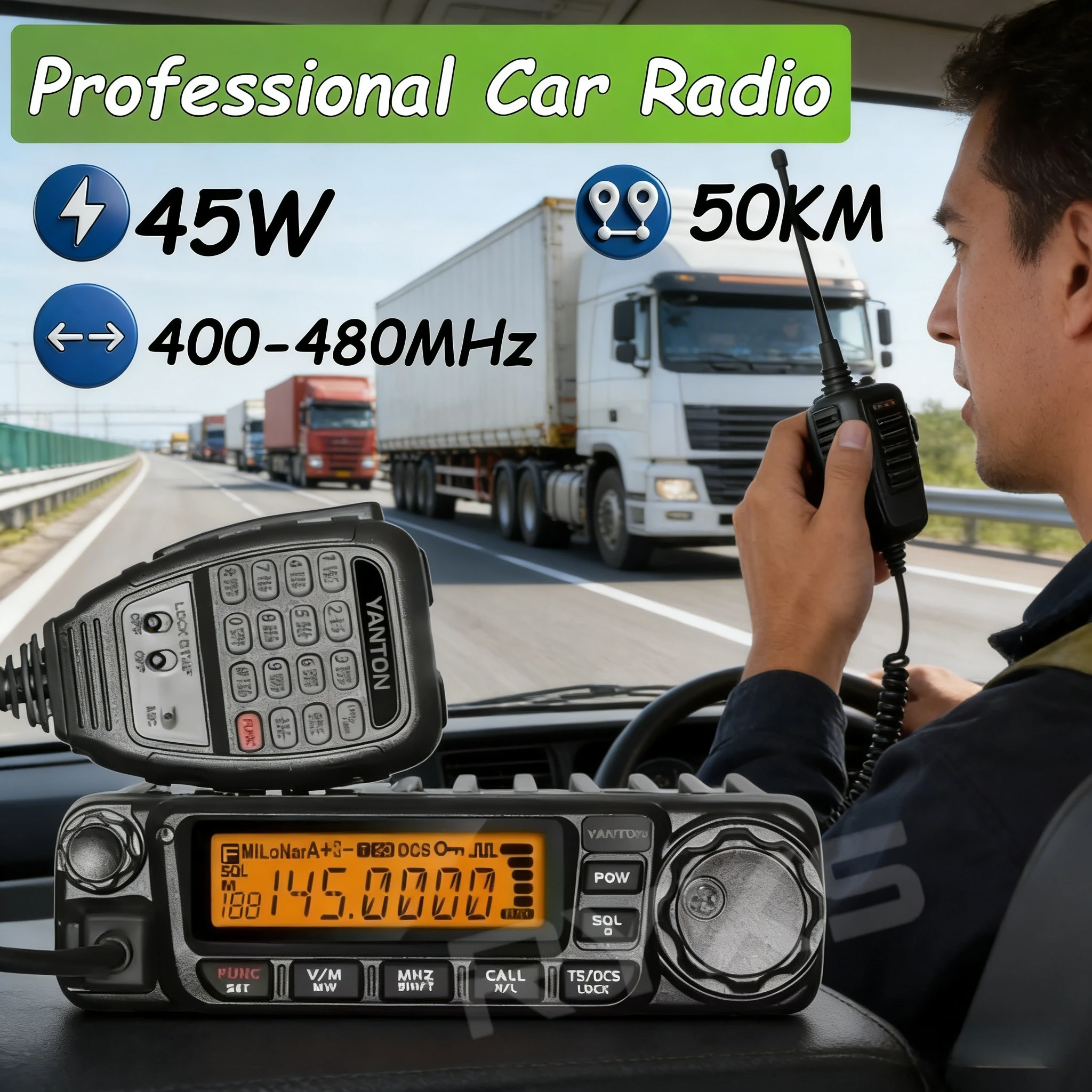 

Высокомощная автомобильная рация Good Good Good Mobile Car Radio 45W (400-490 МГц) – идеальный выбор для кемпинга и автопутешествий
