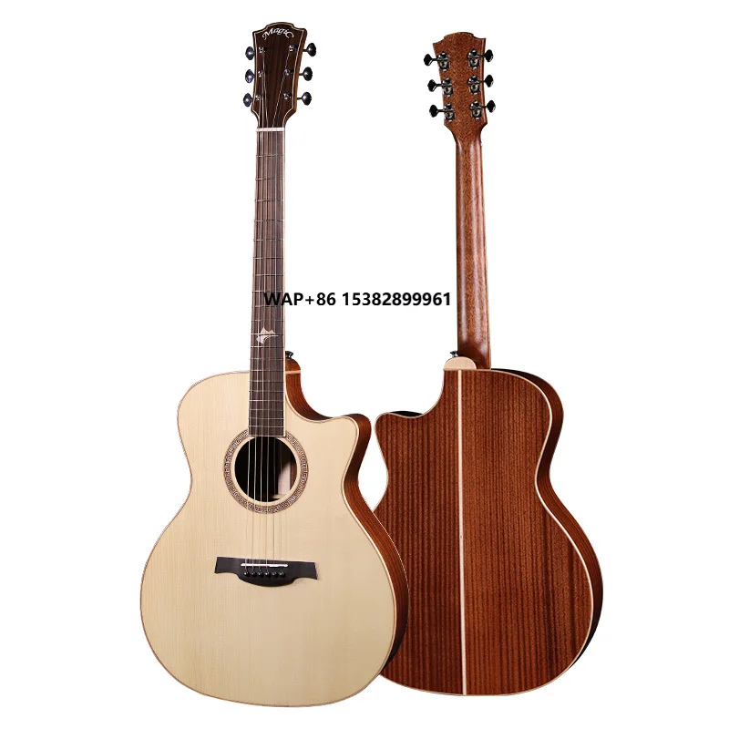 MAGIC A1 41 Inch GA Handmade Solid Spruce Top Mahogany Back & Side Acoustic Guitar