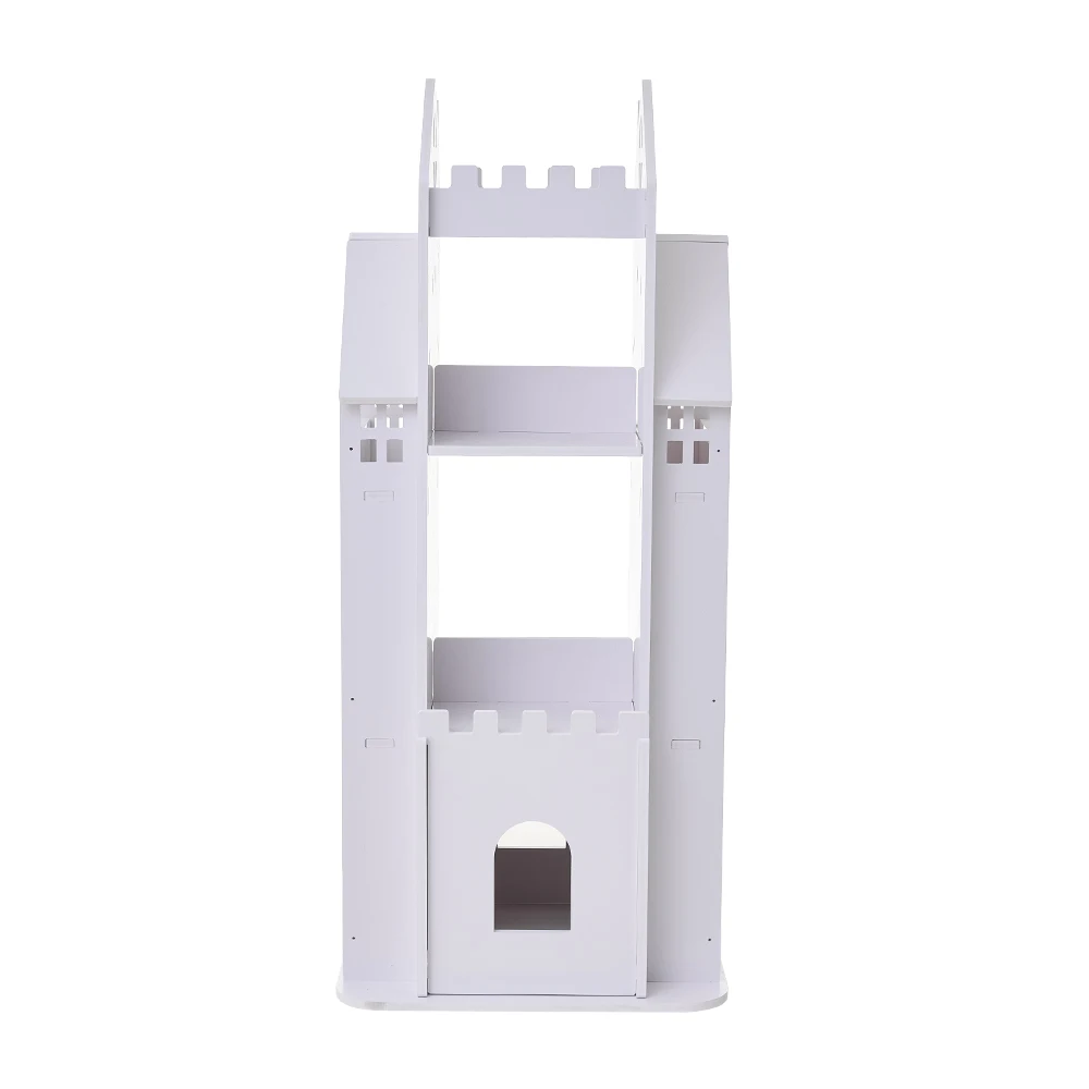 Voltsify 4-Tier Castle Kids Rotating Bookshelf Storage Organizer Rack