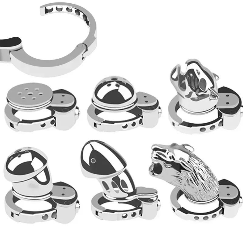 

Male Adjustable Chastity Cage Ring Small Large Metal Heavy Penis Cage Lock Bird Cock Ring Slave Bondage Restraint Sex Toy Man