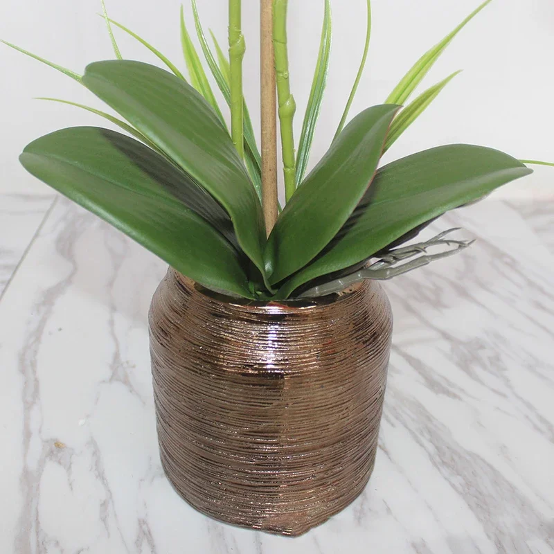 1pc Artificial Plants Real Touch Phalaenopsis Leaf Decorative Flowers DIY Auxiliary Material Flower Decoration Orchid Leaves - Image 3