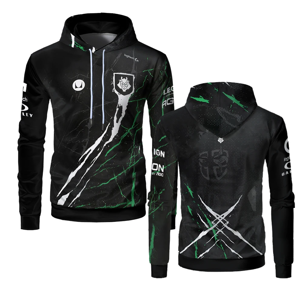 2024 G2 Esports Team Uniform Men Hoodie LEC CSGO Dota2 Games Contest Jersey Pullover New Sport Fashion Oversized Boys Sweatshirt