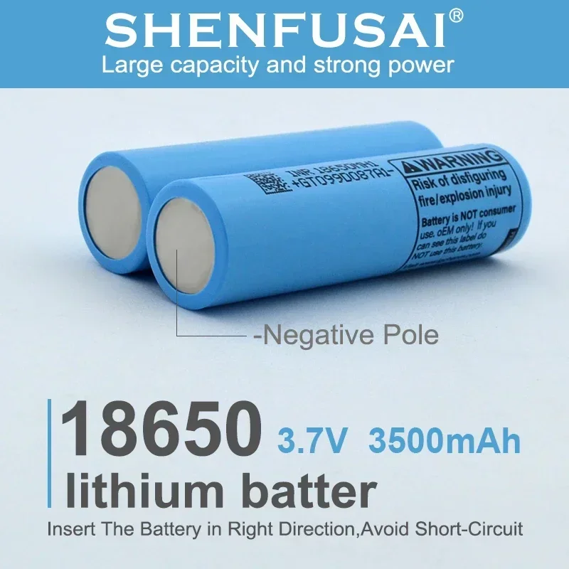 

3.7V 3500mAh 18650 MH1 lithium battery with large capacity, used for wireless mouse, alarm clock, game console, flashlight