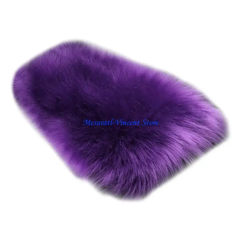 A70F Fur Plush Center Console Cover Furry Warm Wool Truck Furry Armrest Cover