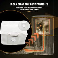 FSLH 8 Pack Dust Bag Replacement For Xiaomi Roidmi Robot Sweeping EVE Plus Vacuum Cleaner Replenish Spare Parts Accessory
