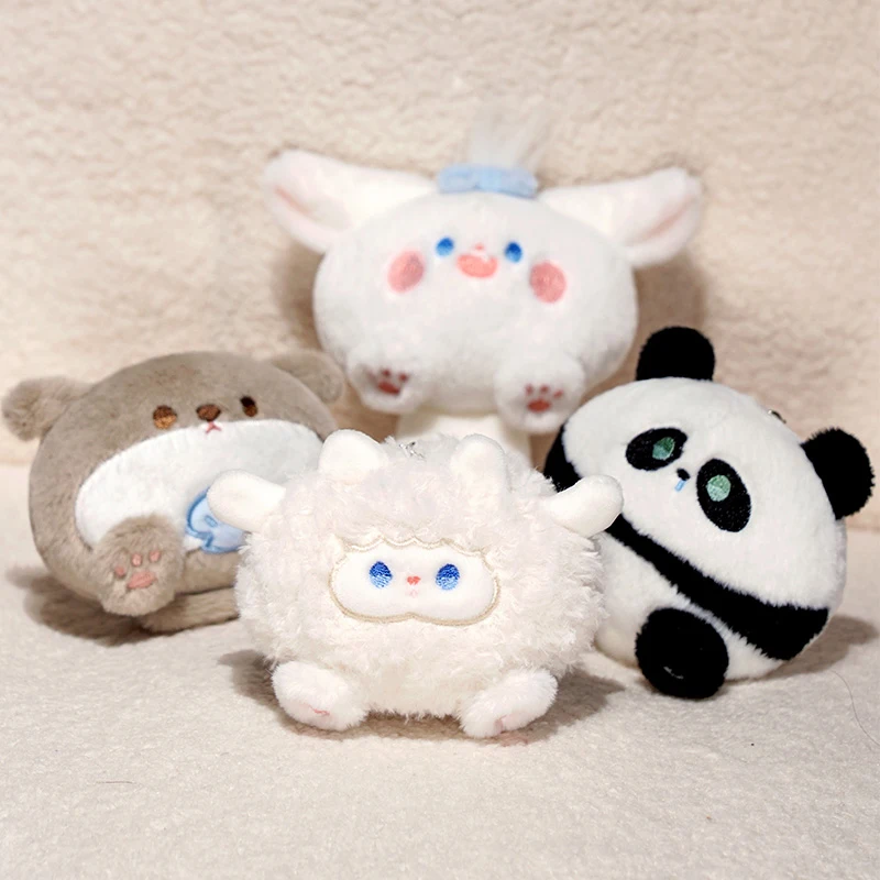 Kawaii แกะ Plush กระเป๋าเป้สะพายหลังจี้อะนิเมะ Panda ของเล่นการ์ตูนตุ๊กตาสัตว์ตุ๊กตากระเป๋าจี้ Key chain Xmas ของขวัญวันเกิด