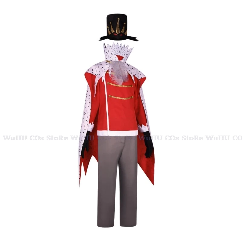 Helluva Stolas Anime Boss Hazbin Cosplay Costume Hat Cloak Suit Prince of Hell Clothes Uniform Hotel Halloween Party Mens Clothe