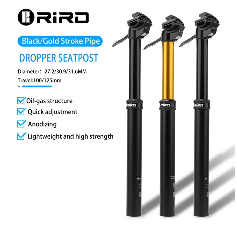 

Подседельный штырь RIRO для велосипеда, 27,2/30,9/31,6 мм, 100/125 мм, дорожная гидравлическая ручная регулируемая по высоте подседельная трубка для шоссейного велосипеда MTB