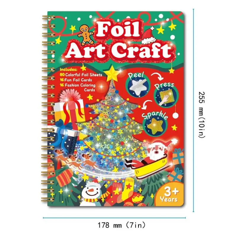 Christmas DIY Cartoon Magical Transfer Painting Crafts for Kids Arts and Crafts Toys Children Educational Learning Drawing Toys