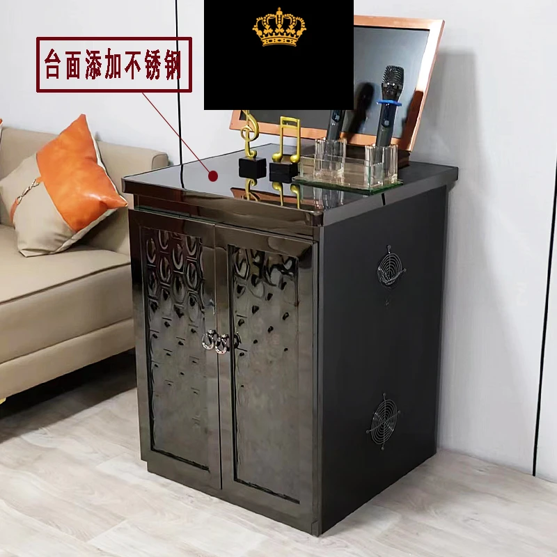 KTV louver door power amplifier cabinet KTV song cabinet special song table home audio and video foot bath Karaoke cabinet box