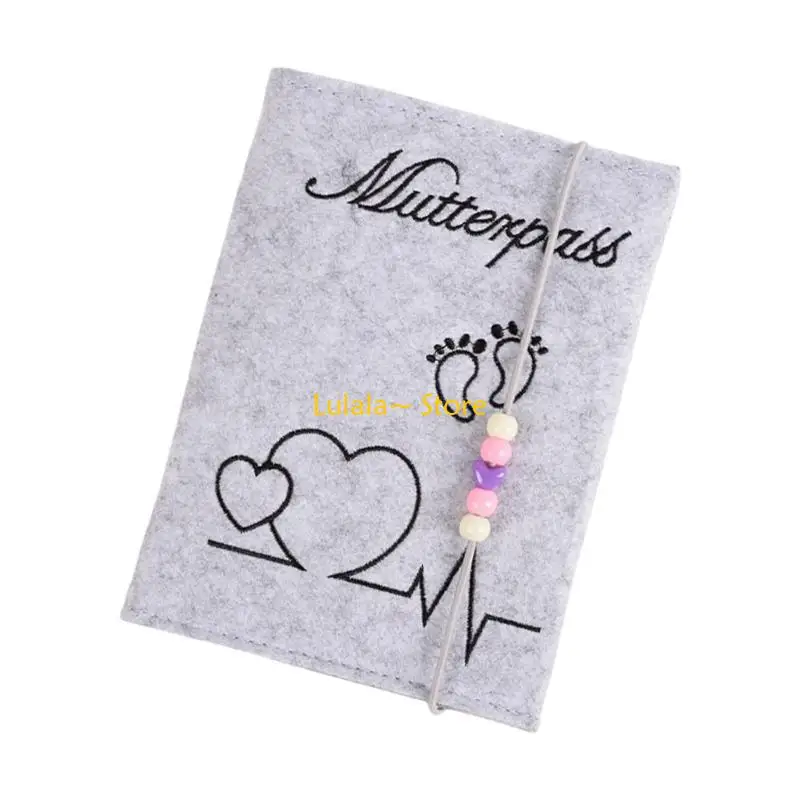 y4qa-フェルトのドイツのマタニティ-パスポート-スリーブには病院で使用する超音波画像が保存されます