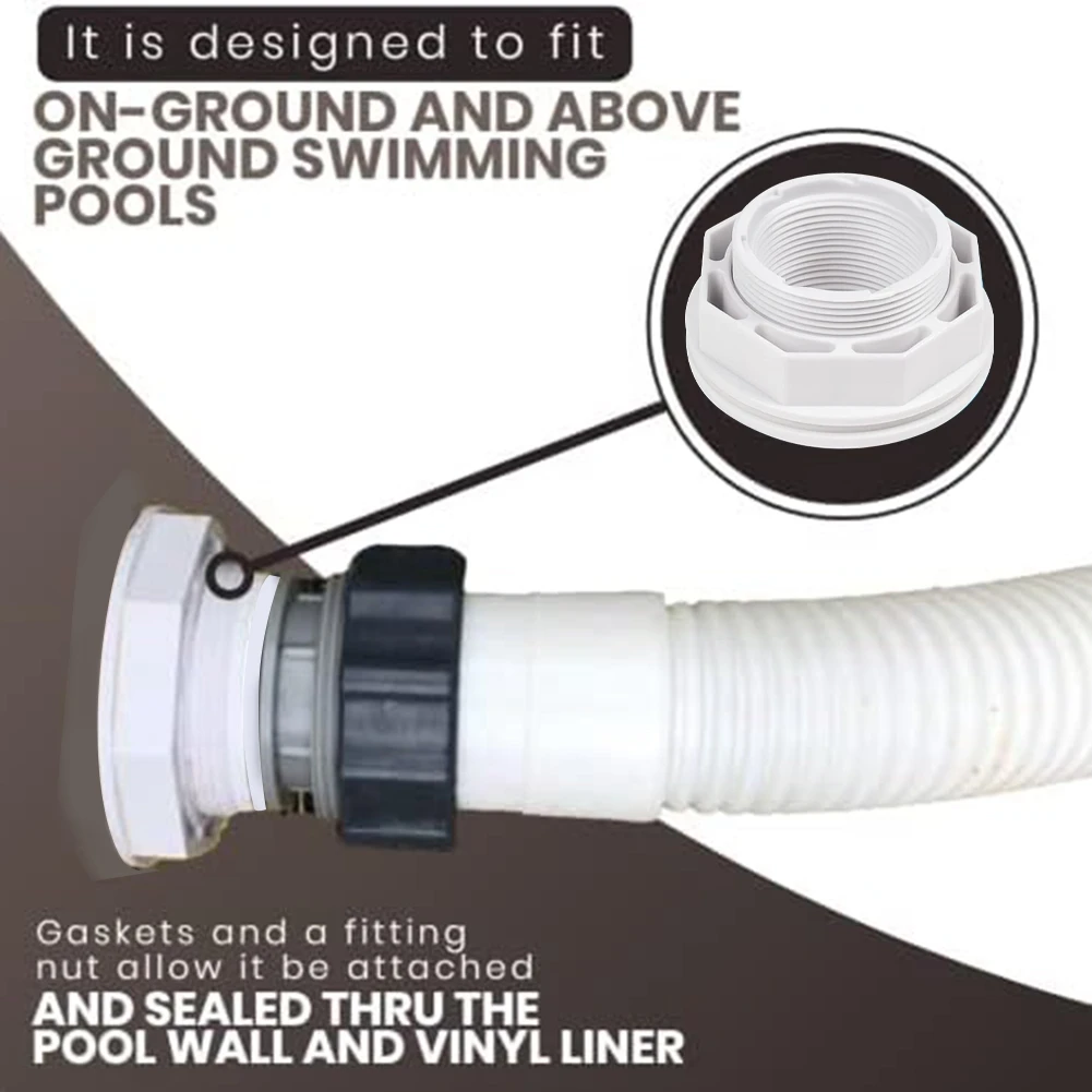 Возвратные фитинги для бассейна Hayward SP1023, сменный 1,5-дюймовый впускной обратный фитинг FIP для надземного бассейна с насыщенной контргайкой